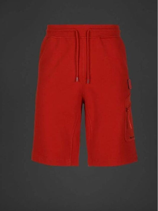 Logo Patch Shorts Red - CP COMPANY - BALAAN 2