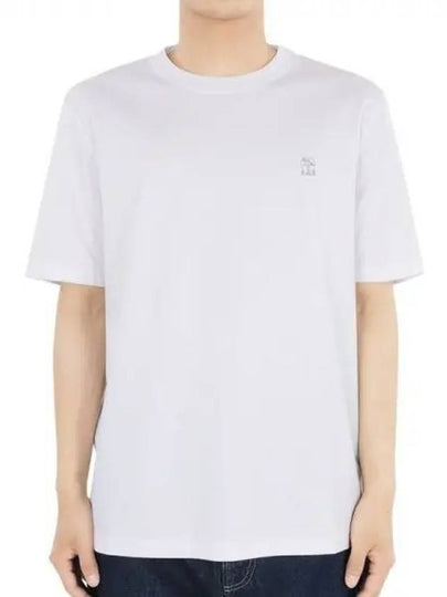 Logo Cotton Short-Sleeved T-Shirt White - BRUNELLO CUCINELLI - BALAAN 2