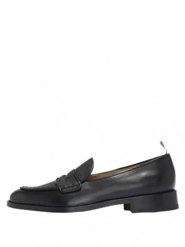 RWB Tab Vitello Calf Leather Flexible Sole Penny Loafers - THOM BROWNE - BALAAN 1