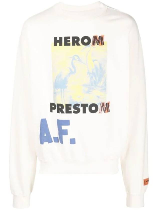 AF Authorized Logo Sweatshirt White - HERON PRESTON - BALAAN 1