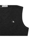 V-neck knit vest 2003GXVWGREY - BLACK&WHITE - BALAAN 3