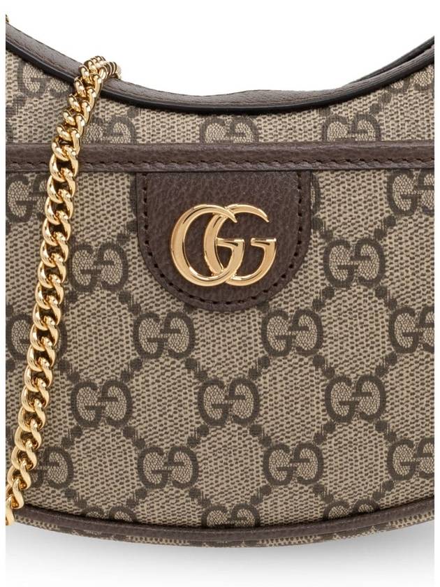 Ophidia Trim Print Coated Canvas Leather Hand Shoulder Bag Brown - GUCCI - BALAAN 5