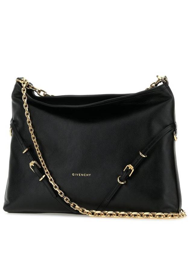 Voyou Chain Leather Shoulder Bag Black - GIVENCHY - BALAAN 3