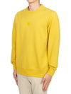 Metropolis Series Stretch Fleece Logo Sweatshirt Yellow - CP COMPANY - BALAAN 3