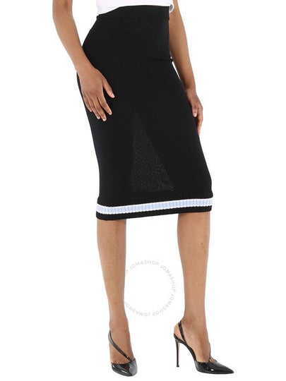 Burberry Ladies Black High-Waist Wool Skirt, Brand Size 6 (US Size 4) - BURBERRY - BALAAN 2