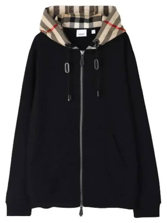 Check Hooded Cotton Zipper Hoodie Men s Jacket - BURBERRY - BALAAN 1