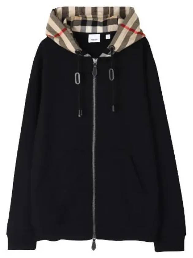 Check hooded cotton zipper hoodie jacket - BURBERRY - BALAAN 1