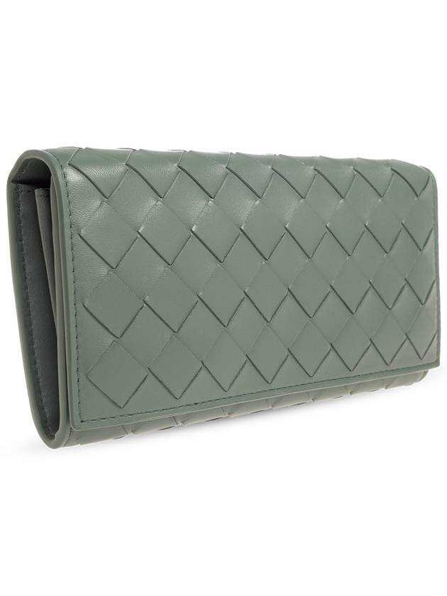 Intrecciato Flap Long Wallet Aloe - BOTTEGA VENETA - BALAAN 5