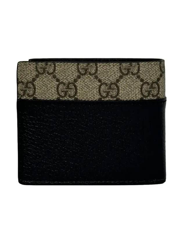 Cutout Interlocking G Monogram Bifold Wallet Beige Black - GUCCI - BALAAN 3