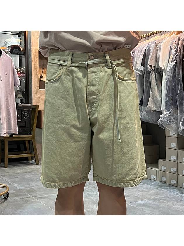 loose fit denim shorts short pants pale yellow blue BE0128 BWL - ACNE STUDIOS - BALAAN 2