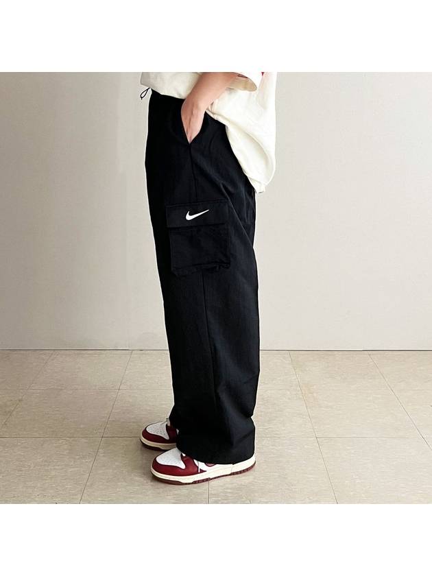 High Rise Woven Cargo Pants Black - NIKE - BALAAN 4