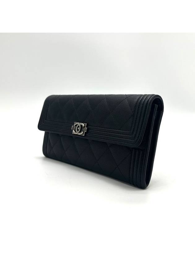 Boy Caviar Flap Long Wallet - CHANEL - BALAAN 3