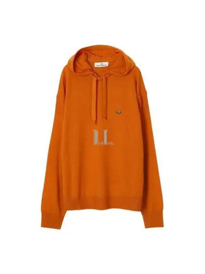 Embroidered Logo Virgin Wool Hoodie Orange - VIVIENNE WESTWOOD - BALAAN 2