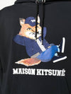 Dressed Fox Print Relaxed Fit Hoodie Black - MAISON KITSUNE - BALAAN 6