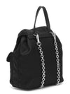 Triangle Logo Re Nylon Chain Mini Backpack Black - PRADA - BALAAN 4