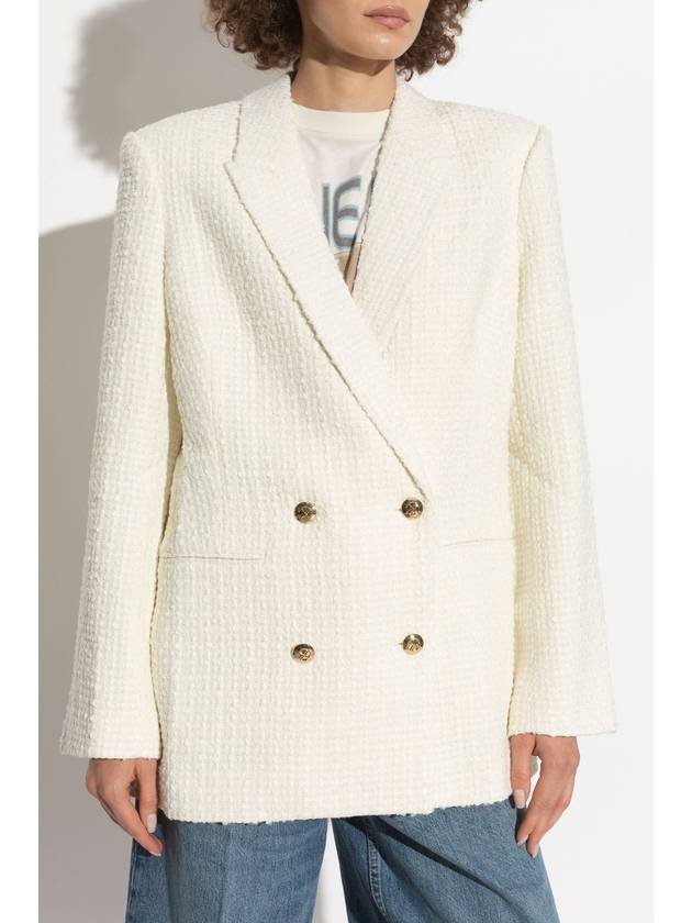 Anine Bing Tweed Blazer, Women's, Cream - ANINE BING - BALAAN 3