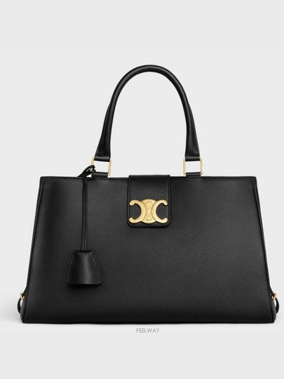 Appoline Medium Supple Calfskin Tote Bag Black - CELINE - BALAAN 2