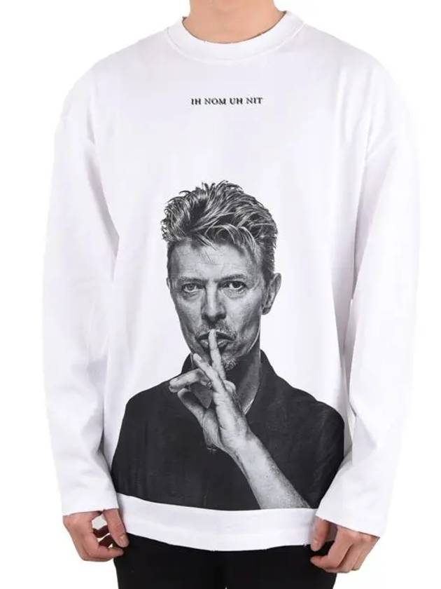 Bowie Over Long Sleeve T Shirt White NUS19233 - IH NOM UH NIT - BALAAN 3