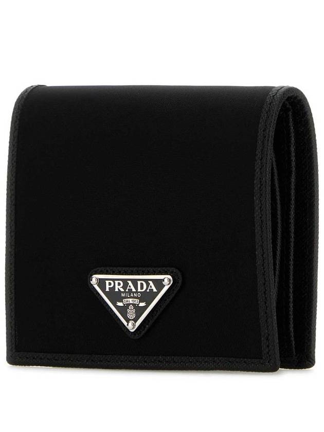 Enamel Triangle Logo Re-Nylon Half Wallet Black - PRADA - BALAAN 3