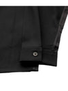 Triangle Logo Wool Shirt Zip Up Jacket Black - PRADA - BALAAN 5