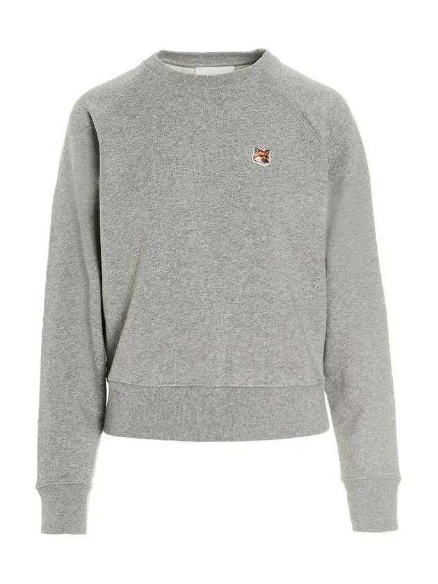 Fox Head Patch Adjusted Sweatshirt Grey Melange - MAISON KITSUNE - BALAAN 3