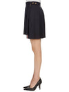 RMB Wool Mini Pleated Skirt Navy - THOM BROWNE - BALAAN 6