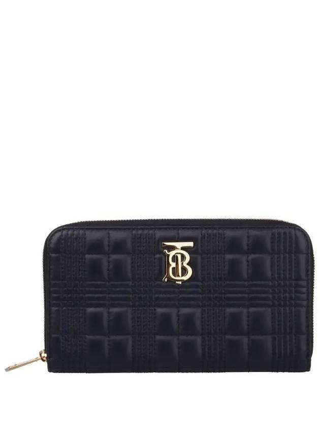 Quilted Lambskin Lola Zipper Round Long Wallet Black - BURBERRY - BALAAN.