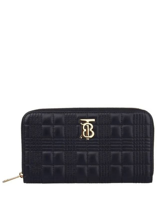 Quilted Lambskin Lola Zipper Round Long Wallet Black - BURBERRY - BALAAN 2