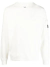 Men's Cotton Fleece Sweatshirt White - CP COMPANY - BALAAN.