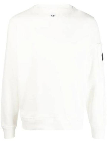 Cotton Fleece Sweatshirt White - CP COMPANY - BALAAN 1