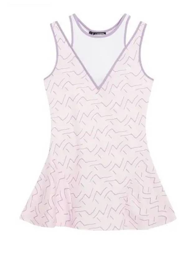 Sportswear Matilda Outline Bridge Wave Print Short Dress Pink - J.LINDEBERG - BALAAN 2