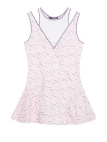 Sportswear Matilda Outline Bridge Wave Print Short Dress Pink - J.LINDEBERG - BALAAN 2