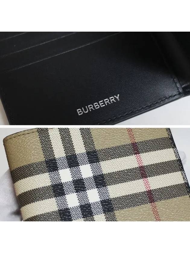 Vintage Check Slim Half Wallet Beige - BURBERRY - BALAAN 5