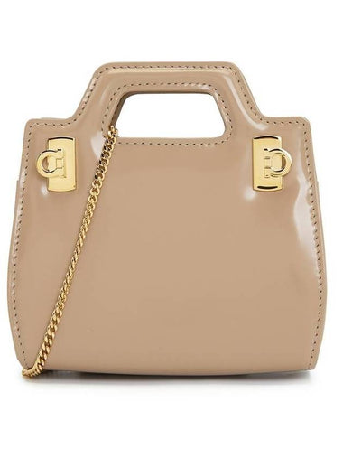 Wanda Micro Cross Bag Beige - SALVATORE FERRAGAMO - BALAAN 1