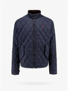 Diamond Quilted Zip Up Jacket Navy - POLO RALPH LAUREN - BALAAN 2