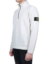 Wappen Patch Lambswool Half-Zip Knit Top White - STONE ISLAND - BALAAN 4