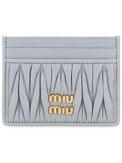 Materasse Nappa Leather Card Wallet Pearl Grey - MIU MIU - BALAAN 2