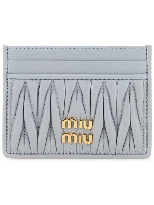 Materasse Nappa Leather Card Wallet Pearl Grey - MIU MIU - BALAAN 2