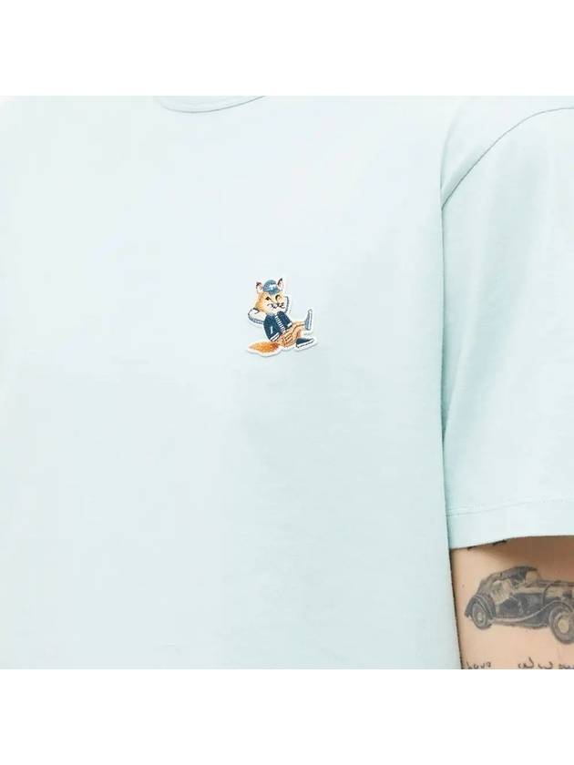 Dressed Fox Patch Classic Short Sleeve T-Shirt Blue Haze - MAISON KITSUNE - BALAAN 4