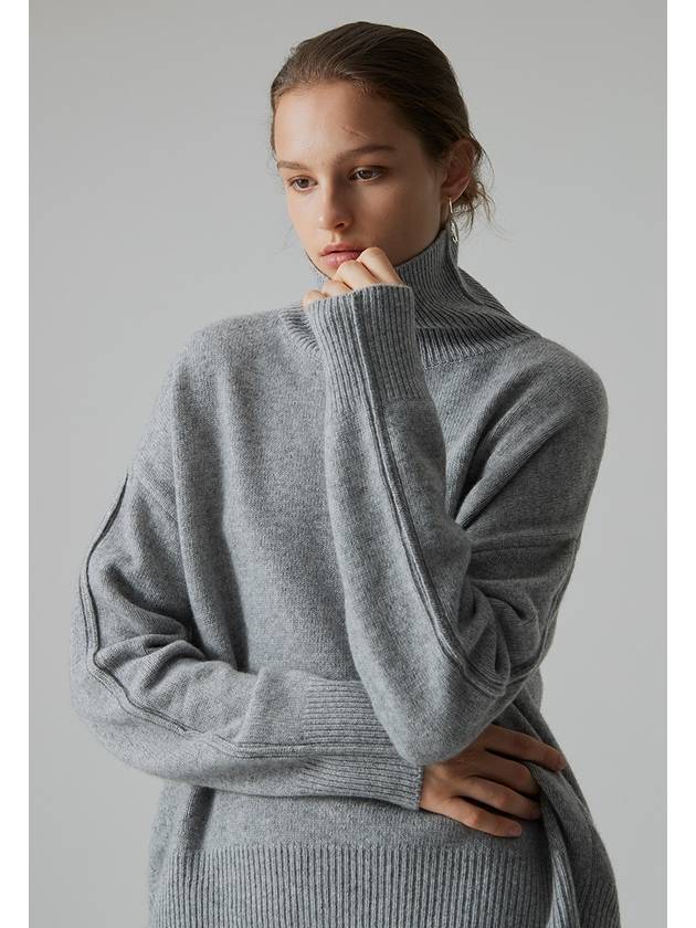 wool straight line turtleneck - LETTUCE - BALAAN 1