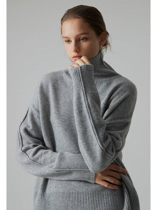 wool straight line turtleneck - LETTUCE - BALAAN 2