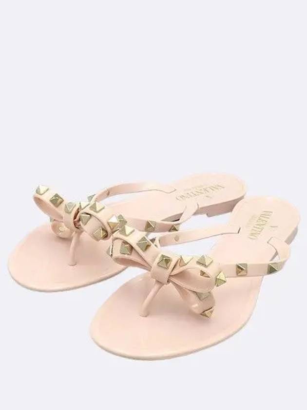 S0552 PVS P45 Water Pink Color Ribbon Rock Stud Women Sandals Size 37 240MM - VALENTINO - BALAAN 5