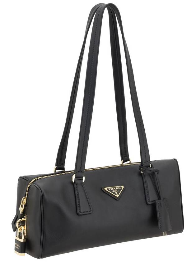 Medium Leather Tote Bag Black - PRADA - BALAAN 5