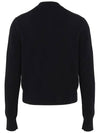 Face Patch Crop Cardigan Black - ACNE STUDIOS - BALAAN 4