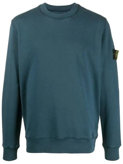 Garment Dyed Cotton Crewneck Sweatshirt Navy - STONE ISLAND - BALAAN 2