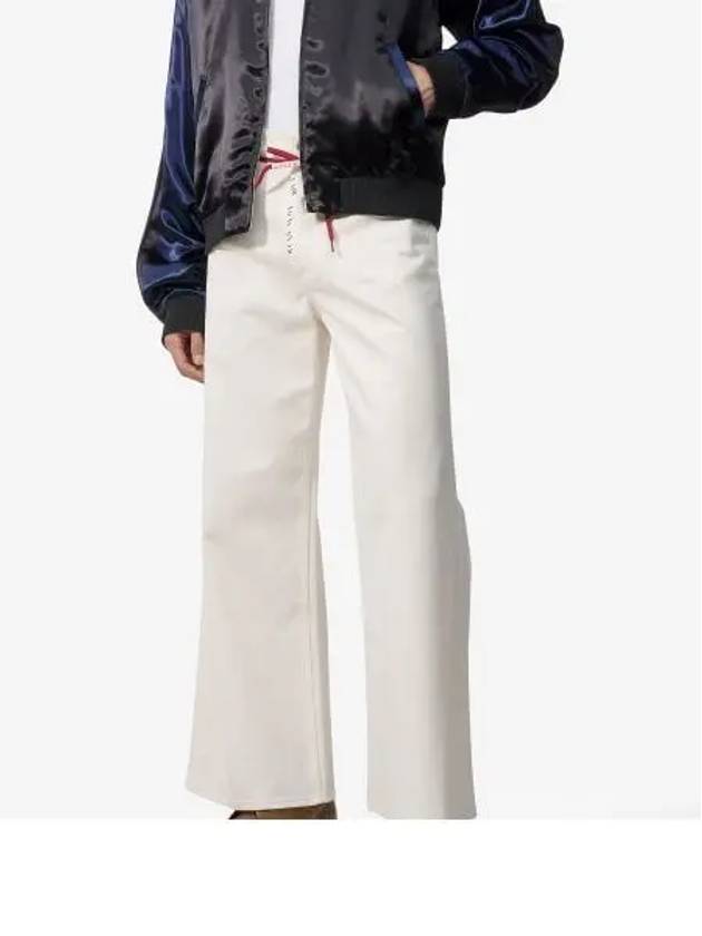 Tie Waist Straight Jeans White - MARNI - BALAAN 2