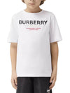 Kids Logo Print Short Sleeve T-Shirt White - BURBERRY - BALAAN 4