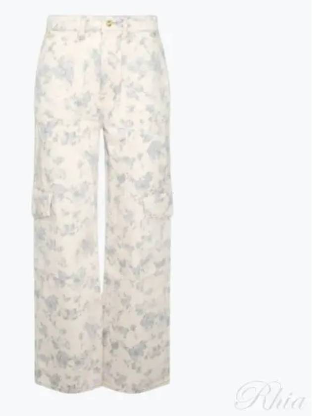 Floral Print Angi Straight Jeans Tofu - GANNI - BALAAN 2