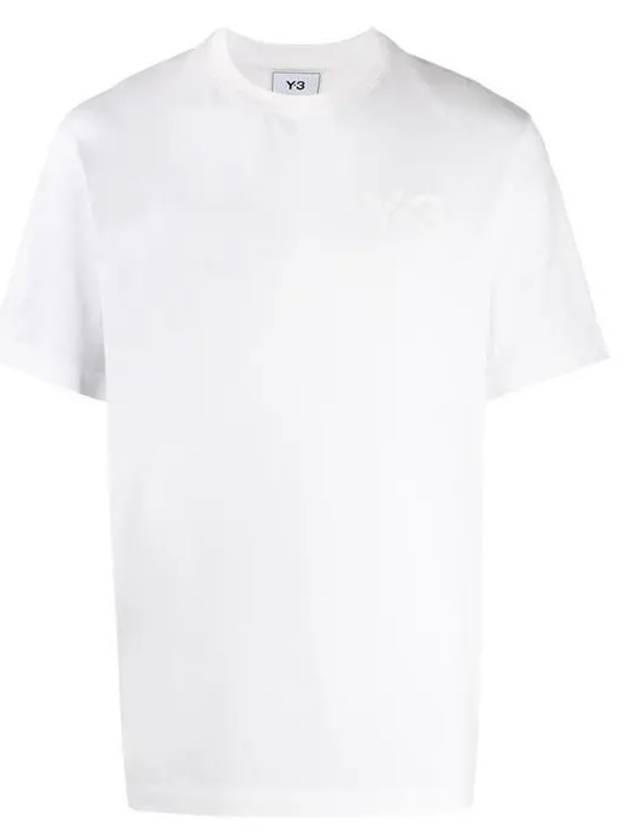 Logo Print Cotton Short Sleeve T-Shirt White - Y-3 - BALAAN 5