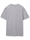 Small Heart Logo Short Sleeve T-Shirt Heather Grey - AMI - BALAAN 3